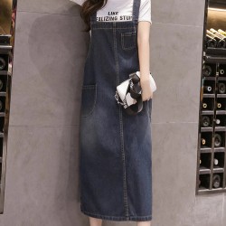Summer Jean Dress Women Suspenders Denim Dresses