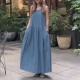 Stylish Denim Blue Dress Women's Summer Sundress Casual Stylish Denim Blue Dress Women's Summer Sundress Casual