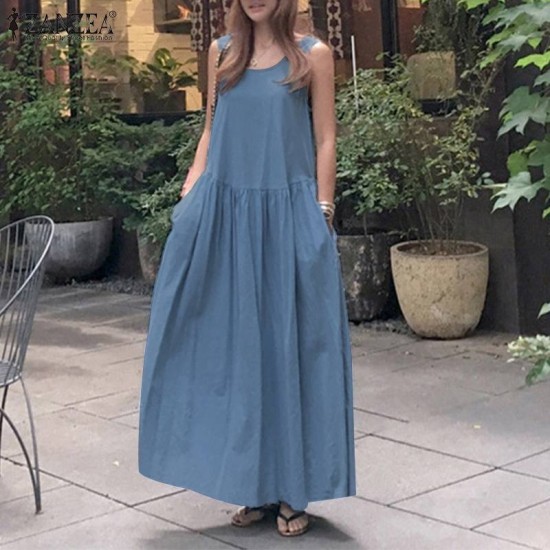 Stylish Denim Blue Dress Women's Summer Sundress Casual Stylish Denim Blue Dress Women's Summer Sundress Casual