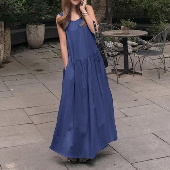 Stylish Denim Blue Dress Women's Summer Sundress Casual Stylish Denim Blue Dress Women's Summer Sundress Casual