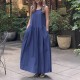 Stylish Denim Blue Dress Women's Summer Sundress Casual Stylish Denim Blue Dress Women's Summer Sundress Casual