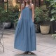 Stylish Denim Blue Dress Women's Summer Sundress Casual Stylish Denim Blue Dress Women's Summer Sundress Casual