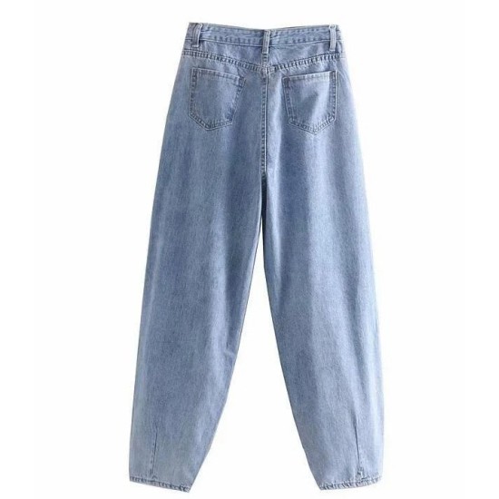 Khaki Female Cargo Pants High Waist Harem Loose Jeans Plus Size Khaki Female Cargo Pants High Waist Harem Loose Jeans Plus Size