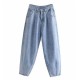 Khaki Female Cargo Pants High Waist Harem Loose Jeans Plus Size Khaki Female Cargo Pants High Waist Harem Loose Jeans Plus Size