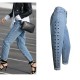 Denim Pants BF Wind High Waist Loose Straight Jeans Denim Pants BF Wind High Waist Loose Straight Jeans