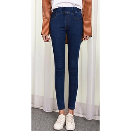 Jeans high waist plus size skinny pocket Denim pencil pant Jeans high waist plus size skinny pocket Denim pencil pant