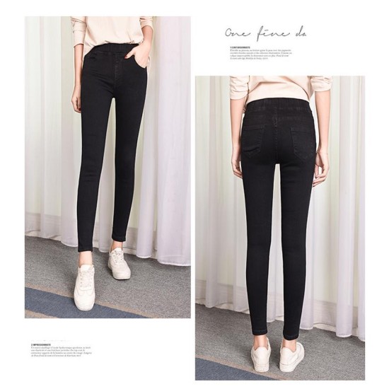Jeans high waist plus size skinny pocket Denim pencil pant Jeans high waist plus size skinny pocket Denim pencil pant