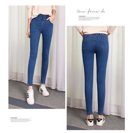 Jeans high waist plus size skinny pocket Denim pencil pant Jeans high waist plus size skinny pocket Denim pencil pant