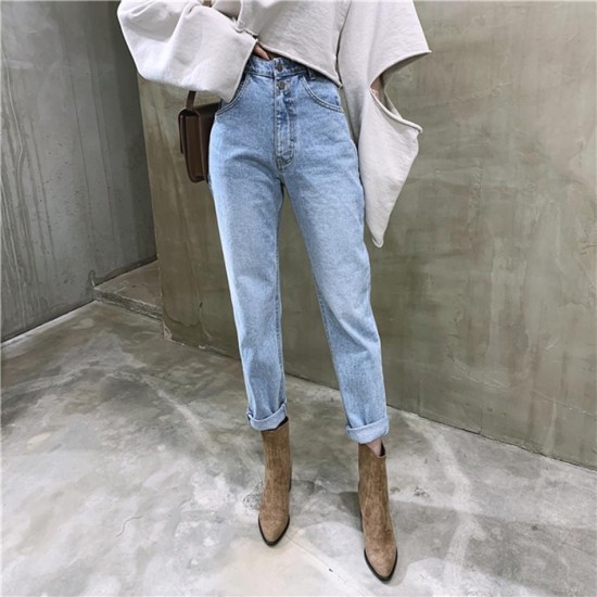 Jeans Streetwear Slouchy Denim High Waist Cotton Vintage Pencil Pants Jeans Streetwear Slouchy Denim High Waist Cotton Vintage Pencil Pants