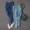 pencil denim pants high waist jeans casual vintage jeans boyfriend
