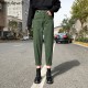 Vintage High Waist Slouchy Green Cotton Mom Jeans Denim Harem Vintage High Waist Slouchy Green Cotton Mom Jeans Denim Harem