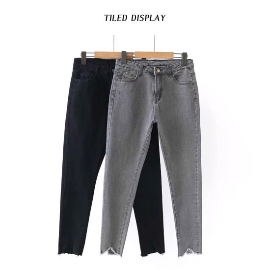 Jeans Large Size High Waist Gray Black Jeans Skinny Jeans Large Size High Waist Gray Black Jeans Skinny