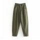 Khaki Female Cargo Pants High Waist Harem Loose Jeans Plus Size Khaki Female Cargo Pants High Waist Harem Loose Jeans Plus Size