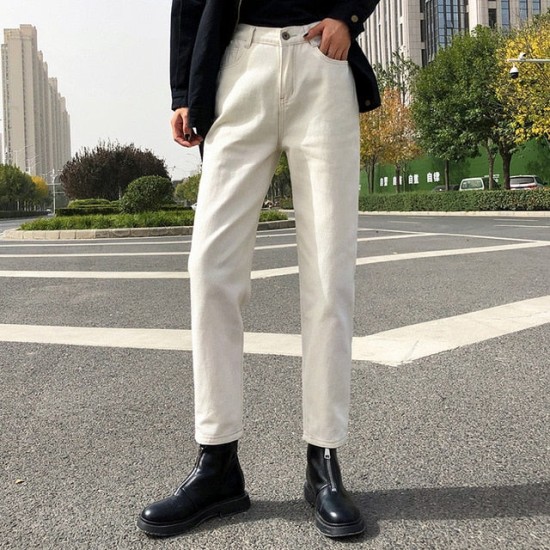 Elastic Waist Jeans Denim Harem Pants Casual Female Elastic Waist Jeans Denim Harem Pants Casual Female