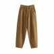 Khaki Female Cargo Pants High Waist Harem Loose Jeans Plus Size Khaki Female Cargo Pants High Waist Harem Loose Jeans Plus Size