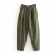 Khaki Female Cargo Pants High Waist Harem Loose Jeans Plus Size Khaki Female Cargo Pants High Waist Harem Loose Jeans Plus Size