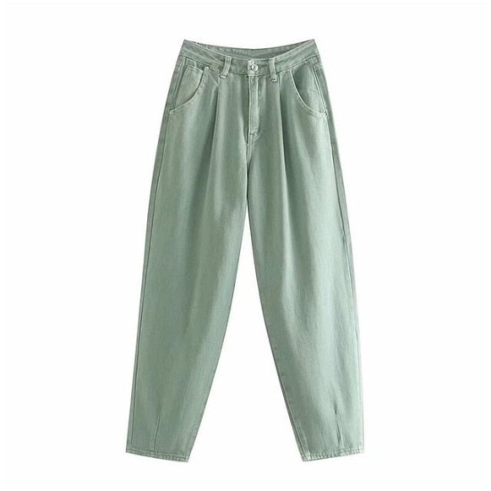 Khaki Female Cargo Pants High Waist Harem Loose Jeans Plus Size Khaki Female Cargo Pants High Waist Harem Loose Jeans Plus Size