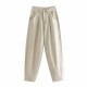 Khaki Female Cargo Pants High Waist Harem Loose Jeans Plus Size Khaki Female Cargo Pants High Waist Harem Loose Jeans Plus Size