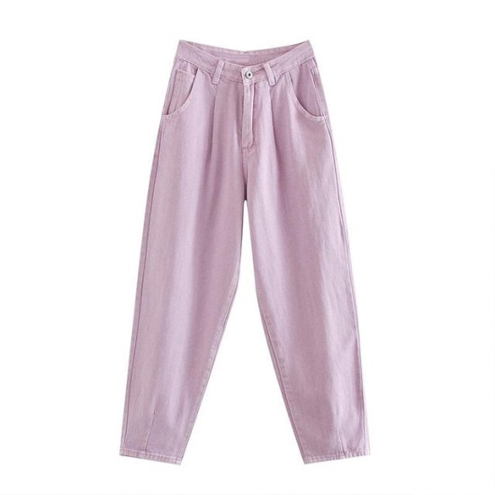 Khaki Female Cargo Pants High Waist Harem Loose Jeans Plus Size Khaki Female Cargo Pants High Waist Harem Loose Jeans Plus Size