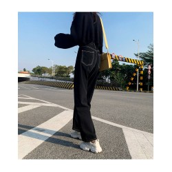 Jeans All-match Korean Style Mopping Trousers Denim Vintage