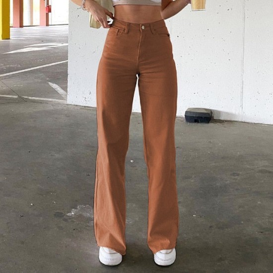 Pants High Waist Stretch Wide Leg Femme Jeans Y2K Casual Light Washed Jean Pants High Waist Stretch Wide Leg Femme Jeans Y2K Casual Light Washed Jean