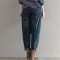 Harem Jeans Loose Fashion Distressed Retro Bleached Scratch Denim Trousers
