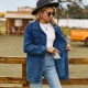Vintage Denim Jacket Single-breasted Cardigan Coat Fashion Casual Vintage Denim Jacket Single-breasted Cardigan Coat Fashion Casual
