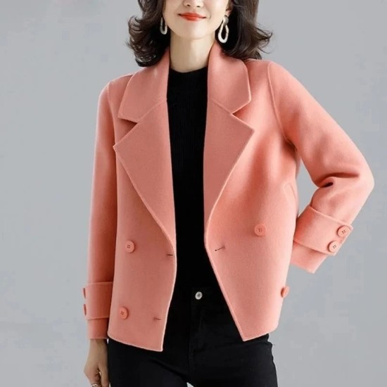 Double-Sided Wool Coat Women's Short Casual Tweed Suit Jacket Double-Sided Wool Coat Women's Short Casual Tweed Suit Jacket