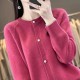 women's O-neck cardigan loose long-sleeved sweater top women's O-neck cardigan loose long-sleeved sweater top