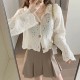 Women Hollow Out Sweet Sweater Buttons Up Cardigan Coat Women Hollow Out Sweet Sweater Buttons Up Cardigan Coat