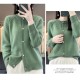 women's O-neck cardigan loose long-sleeved sweater top women's O-neck cardigan loose long-sleeved sweater top