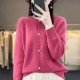 women's O-neck cardigan loose long-sleeved sweater top women's O-neck cardigan loose long-sleeved sweater top