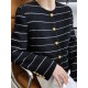 Women's Striped Flap Coat Fashion Tweed Jackets Women's Striped Flap Coat Fashion Tweed Jackets