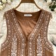 Vintage Bohemian Casual Distressed Sleeveless Chic Embroidery Lady Top Vintage Bohemian Casual Distressed Sleeveless Chic Embroidery Lady Top