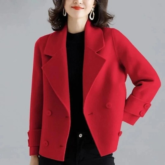 Double-Sided Wool Coat Women's Short Casual Tweed Suit Jacket Double-Sided Wool Coat Women's Short Casual Tweed Suit Jacket