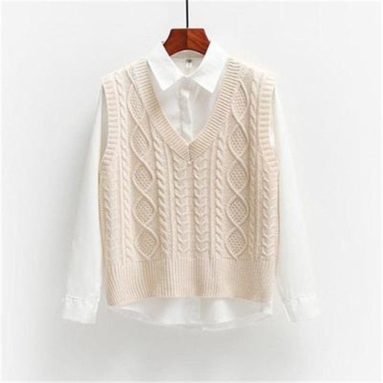 Vest Women Solid Short Loose Trendy Style Sleeveless Vest Women Solid Short Loose Trendy Style Sleeveless