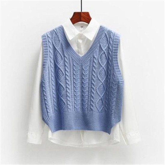 Vest Women Solid Short Loose Trendy Style Sleeveless Vest Women Solid Short Loose Trendy Style Sleeveless