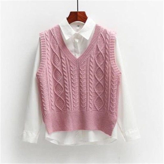 Vest Women Solid Short Loose Trendy Style Sleeveless Vest Women Solid Short Loose Trendy Style Sleeveless