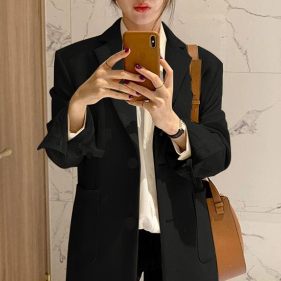 Solid Color Single Breasted Casual Blazers Jackets Office Work Suit Solid Color Single Breasted Casual Blazers Jackets Office Work Suit