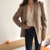Fashion Blazer Jacket Casual Pockets Long Sleeve Work Suit Coat