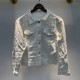 Fashion Women’s Denim Jacket Full Sleeve Loose Button Pearls Short Fashion Women’s Denim Jacket Full Sleeve Loose Button Pearls Short