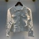 Fashion Women’s Denim Jacket Full Sleeve Loose Button Pearls Short Fashion Women’s Denim Jacket Full Sleeve Loose Button Pearls Short