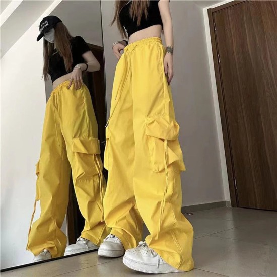 Women Y2K Cargo Pants Casual High Waist Big Pockets Hip Hop Trousers Women Y2K Cargo Pants Casual High Waist Big Pockets Hip Hop Trousers