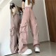 Women Y2K Cargo Pants Casual High Waist Big Pockets Hip Hop Trousers Women Y2K Cargo Pants Casual High Waist Big Pockets Hip Hop Trousers