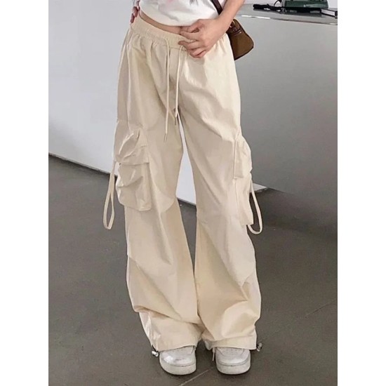 Women Y2K Cargo Pants Casual High Waist Big Pockets Hip Hop Trousers Women Y2K Cargo Pants Casual High Waist Big Pockets Hip Hop Trousers