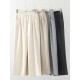 Loose Fleece Pants Women Wide Leg Thick Velvet Casual Trousers Loose Fleece Pants Women Wide Leg Thick Velvet Casual Trousers