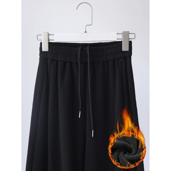 Sweatpants For High Waist Jogger Velvet Wide Leg Trousers Sweatpants For High Waist Jogger Velvet Wide Leg Trousers