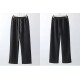 Wool Pants With Fleece Trousers High Waist Velvet Straight Leg Pants