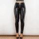 High Waist Shiny Black Ring Zipper PU Leather Pants Elastic Push Up High Waist Shiny Black Ring Zipper PU Leather Pants Elastic Push Up