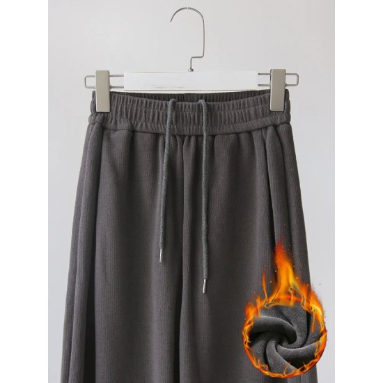 Sweatpants For High Waist Jogger Velvet Wide Leg Trousers Sweatpants For High Waist Jogger Velvet Wide Leg Trousers